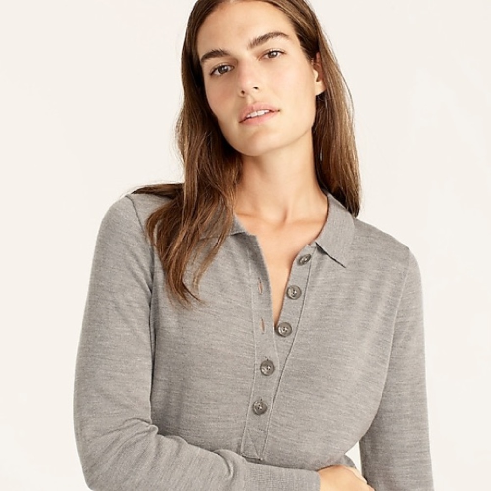 J. Crew Gray Long Sleeve Dress - Picture 4 of 6